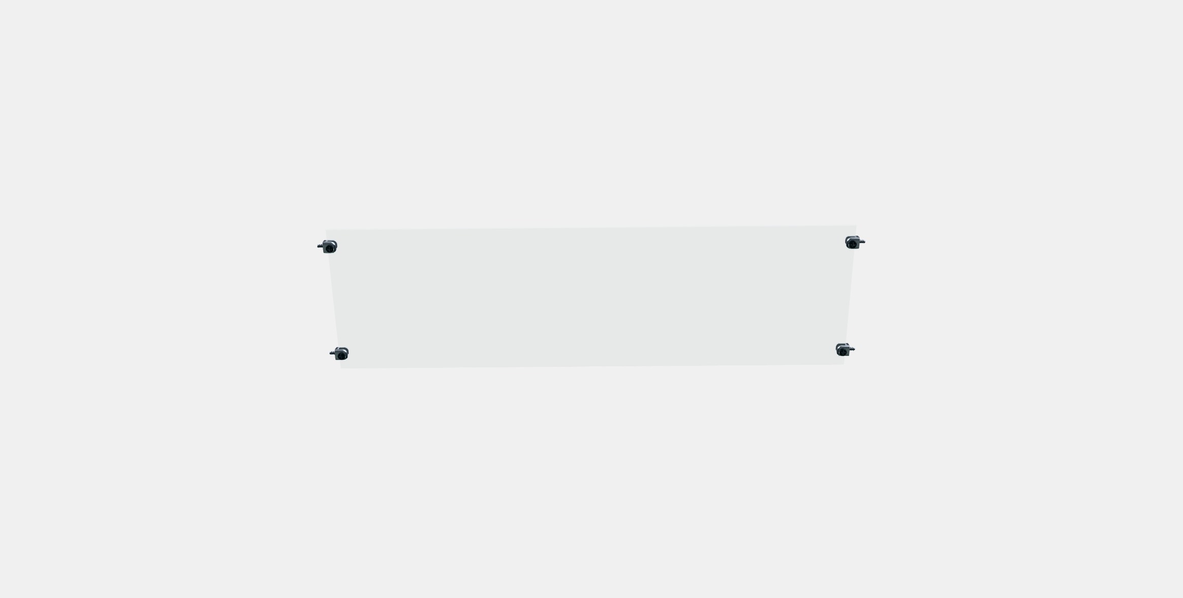 BESTA Glass shelf 1 Low-poly 3D model_7