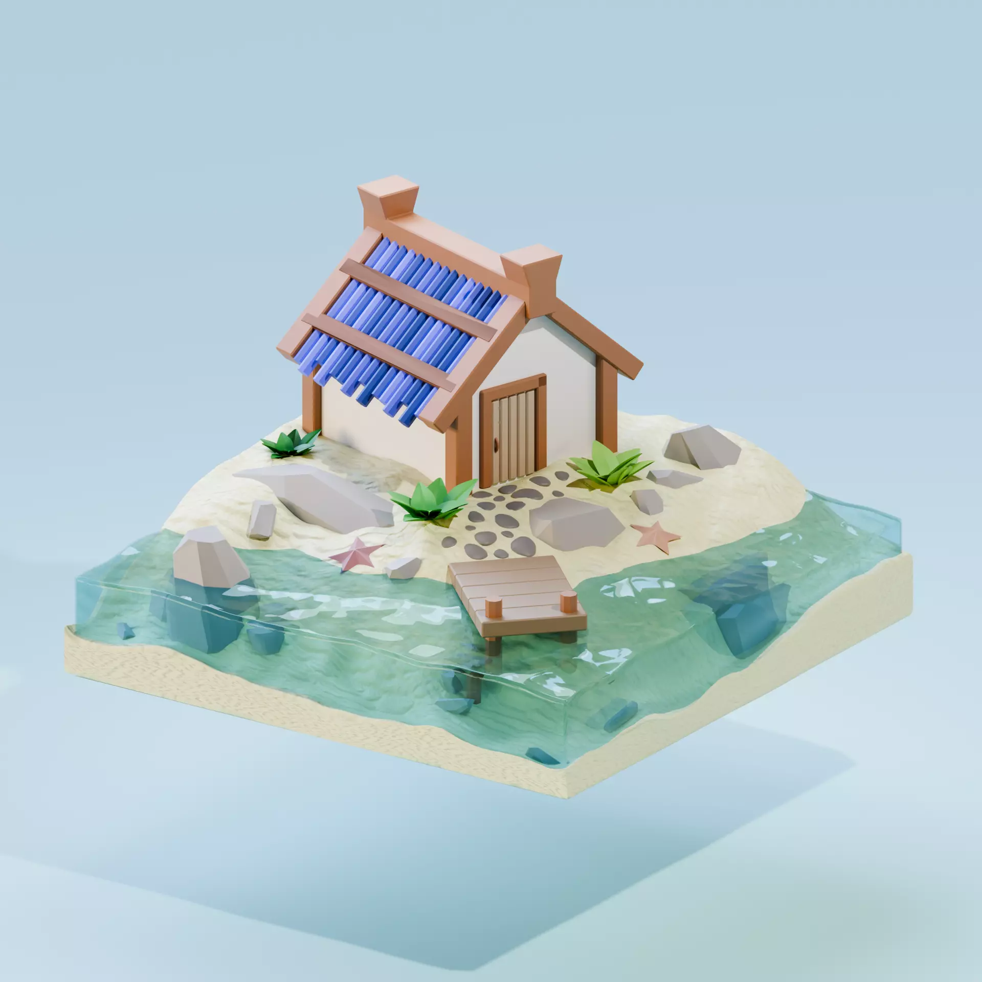 The island of peace 3D model_0