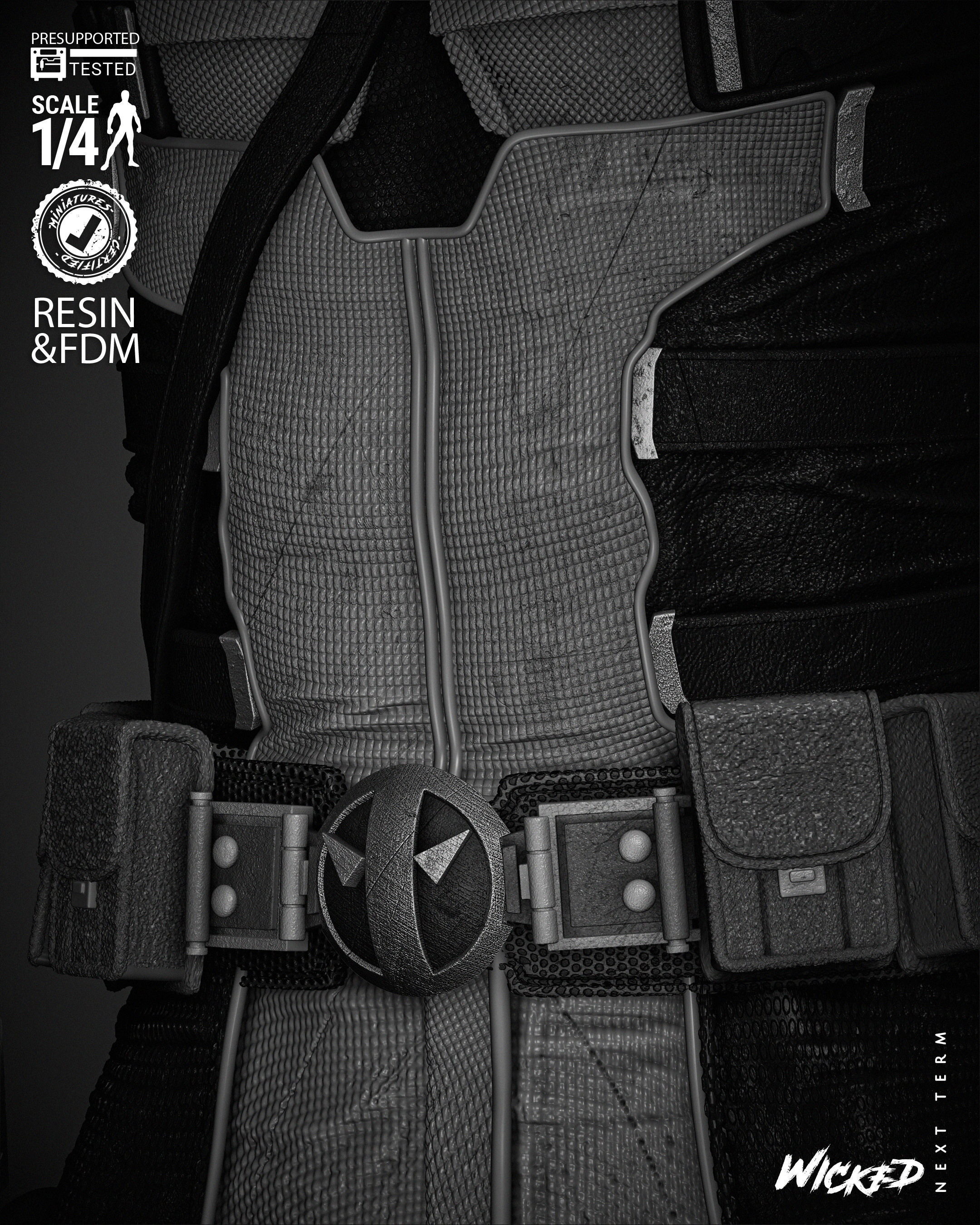 Wicked Marvel Deadpool Bust  3D print model_43