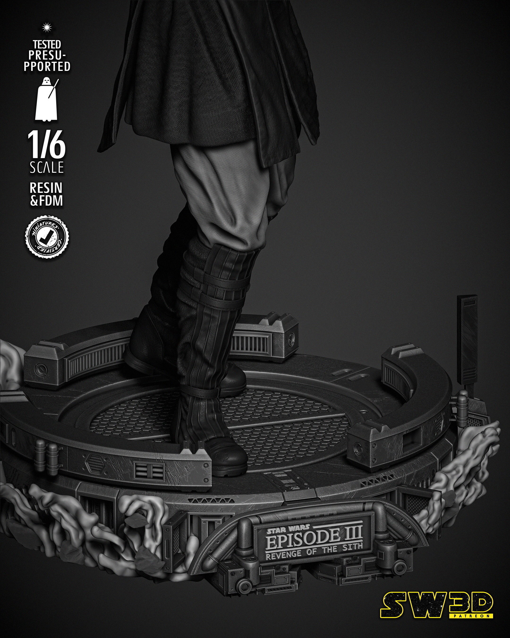 STAR WARS Anakin Sculpture  3D print model_33