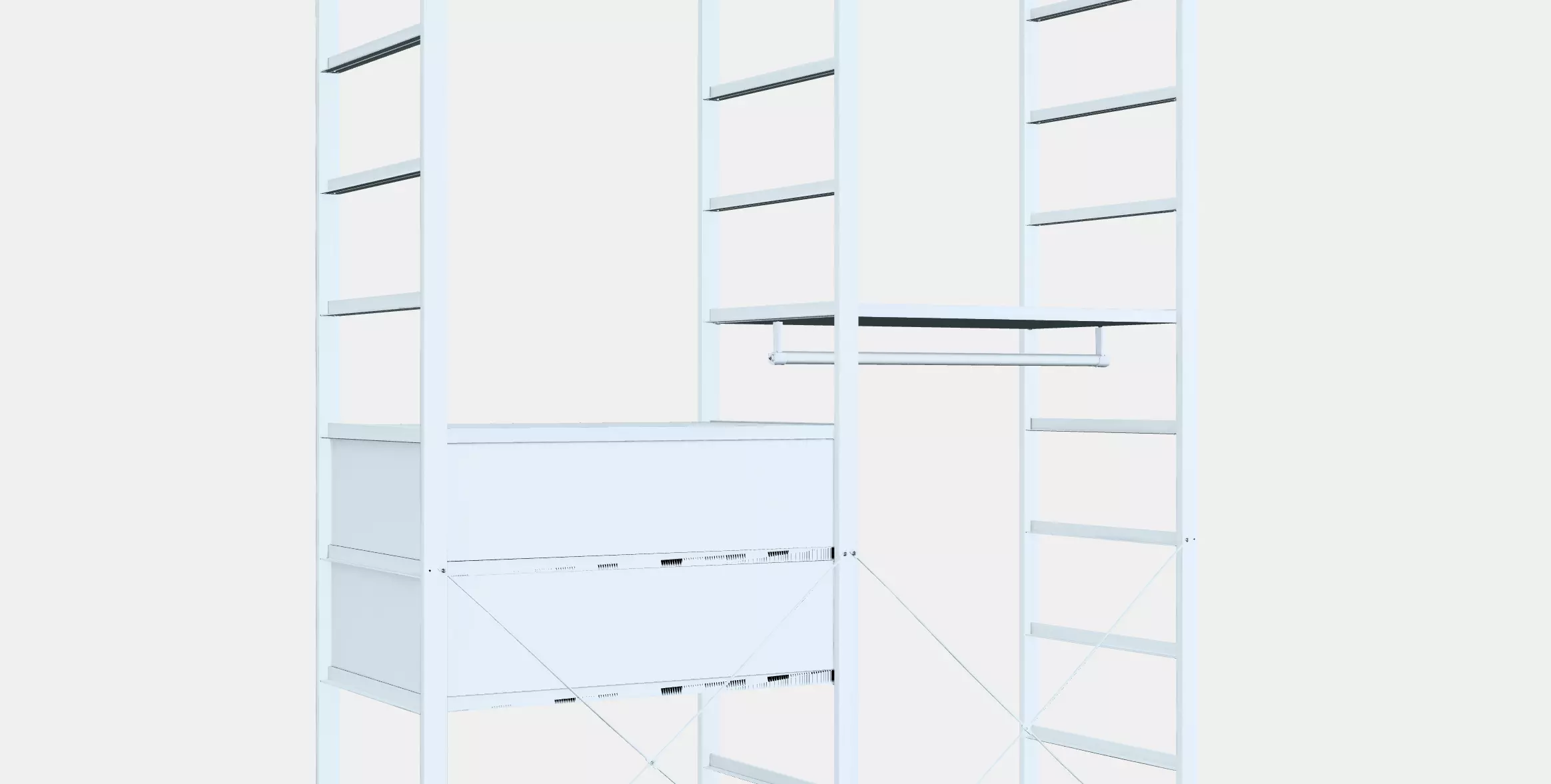 ELVARLI Wardrobe combination 9 Low-poly 3D model_0