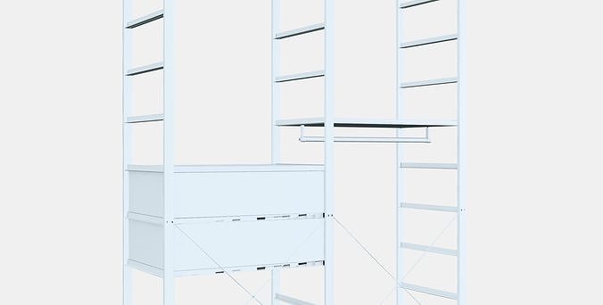 ELVARLI Wardrobe combination 9 Low-poly 3D model