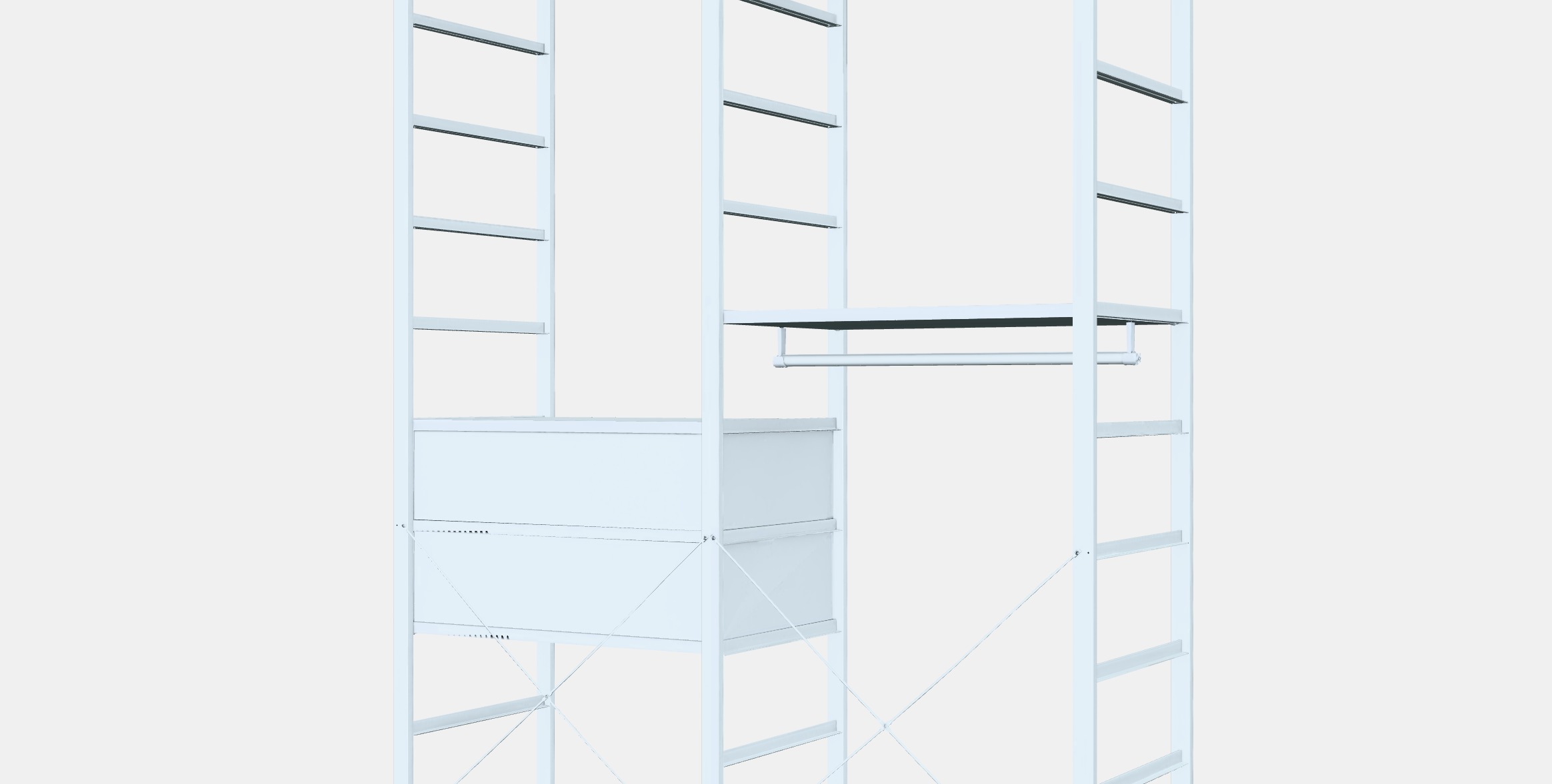 ELVARLI Wardrobe combination 9 Low-poly 3D model_6