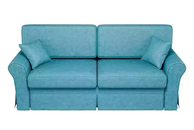 3d model of blue sofa