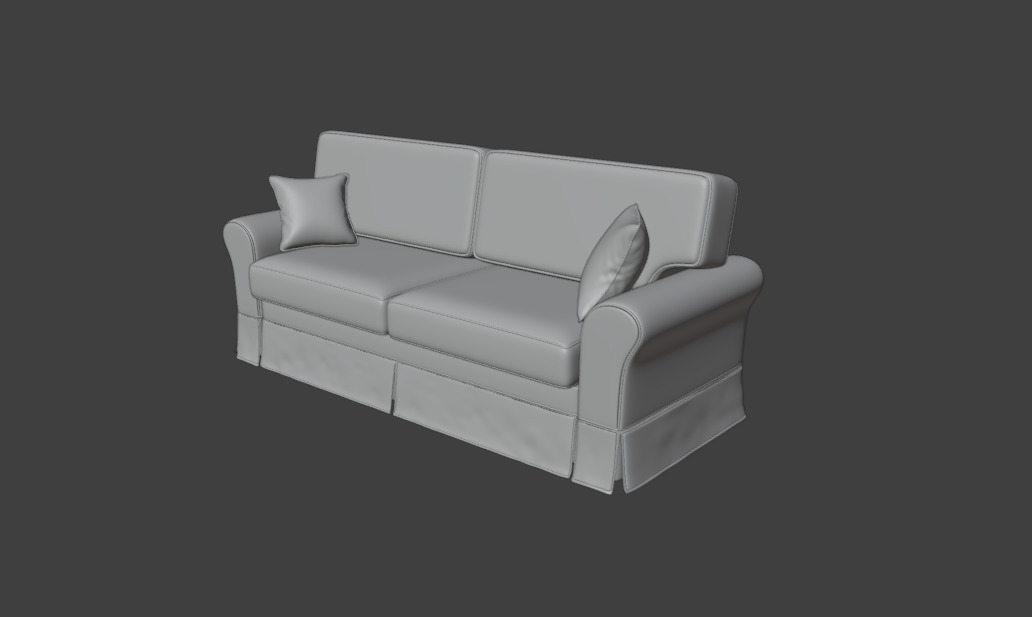 3d model of blue sofa 3D model_3