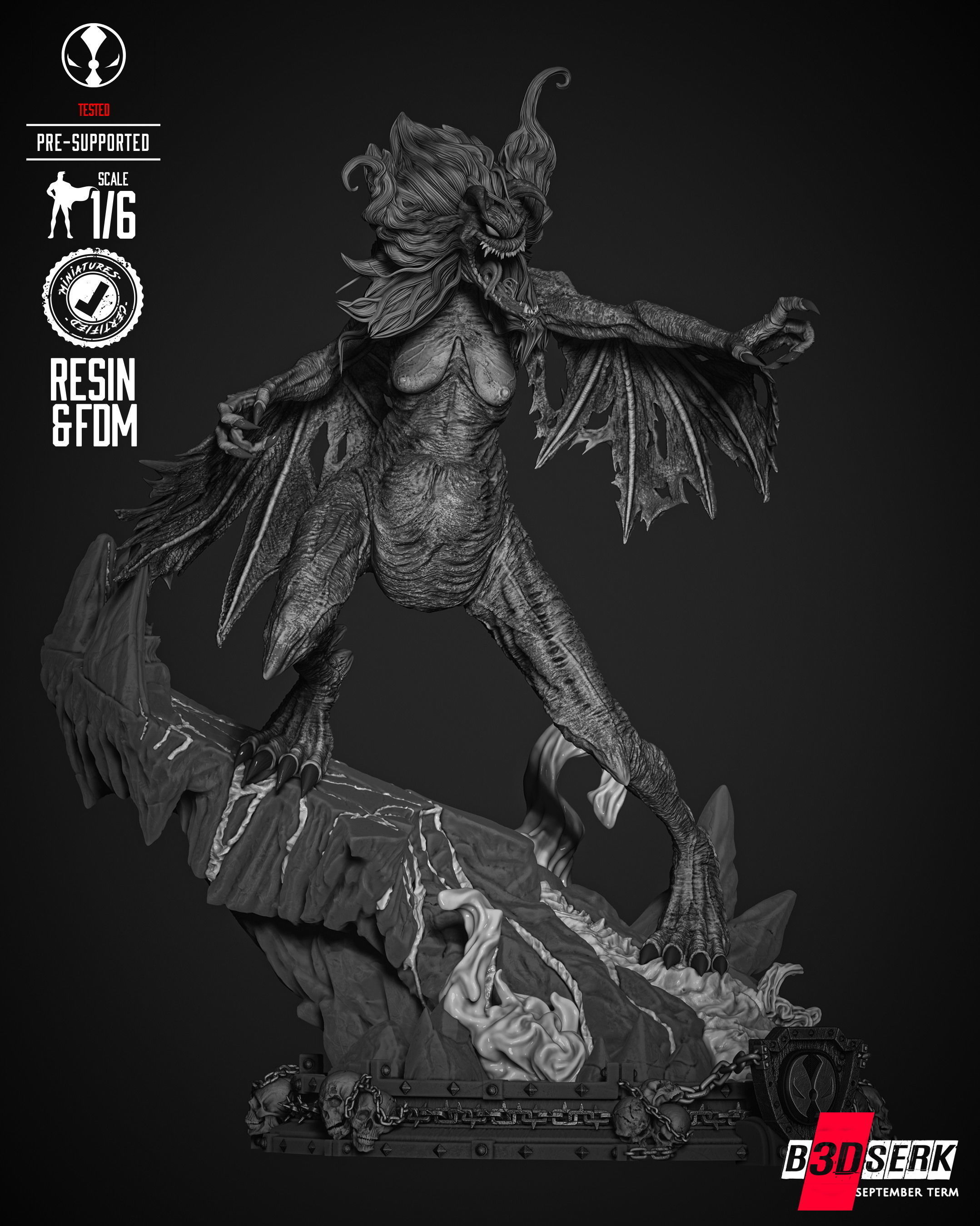 B3DSERK Malebolgia Sculpture 3D print model_10