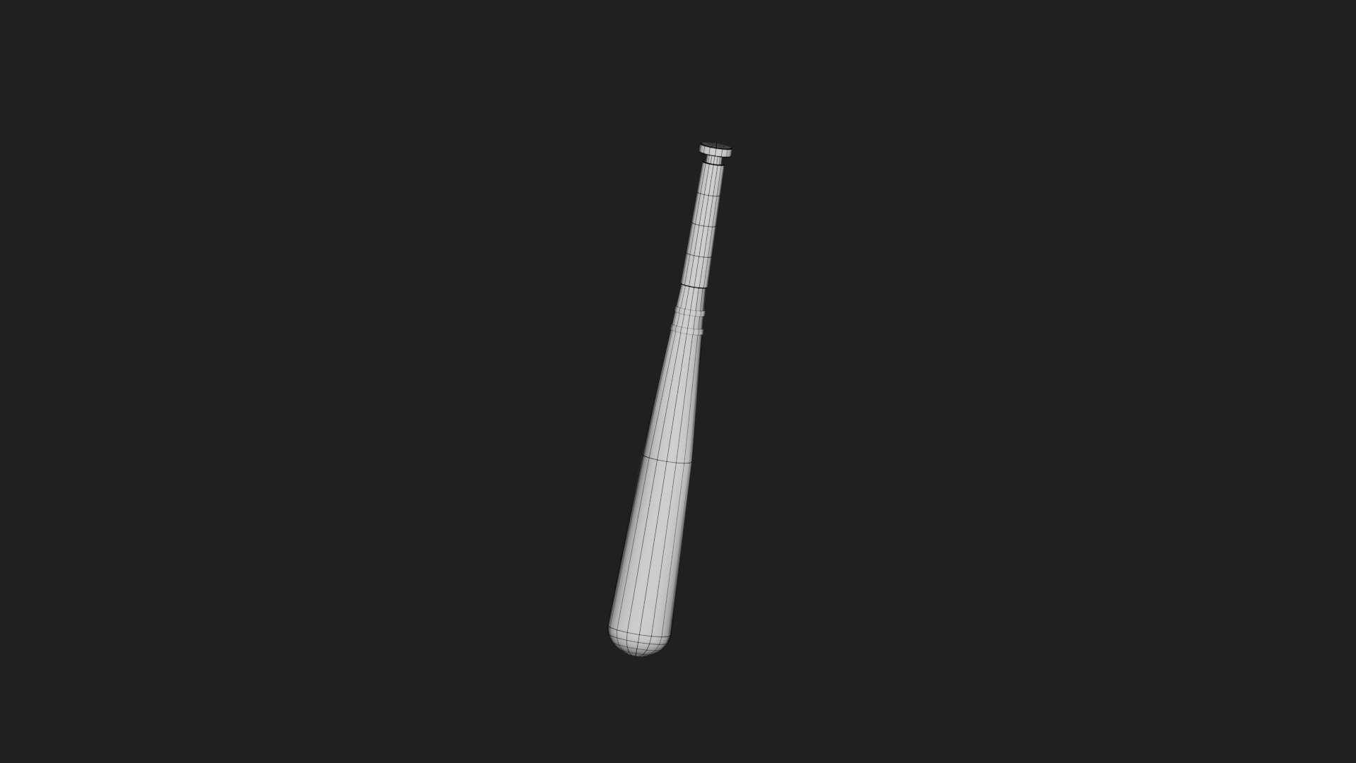 Baseball bat Low-poly 3D model_1