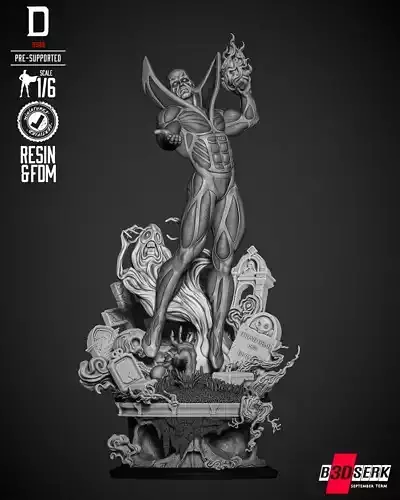 B3DSERK Deadman Sculpture 3D print model