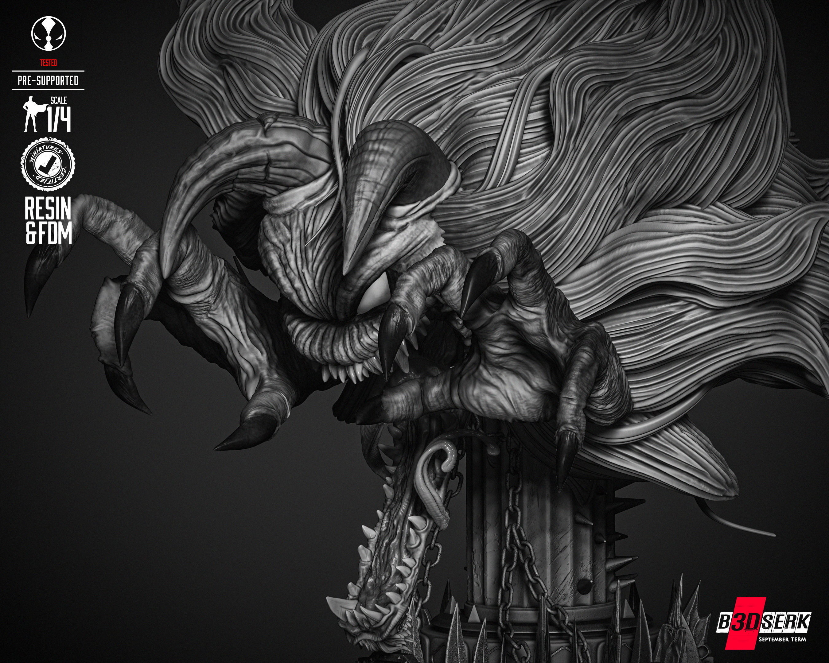 B3DSERK Malebolgia Bust Portrait 3D print model_17