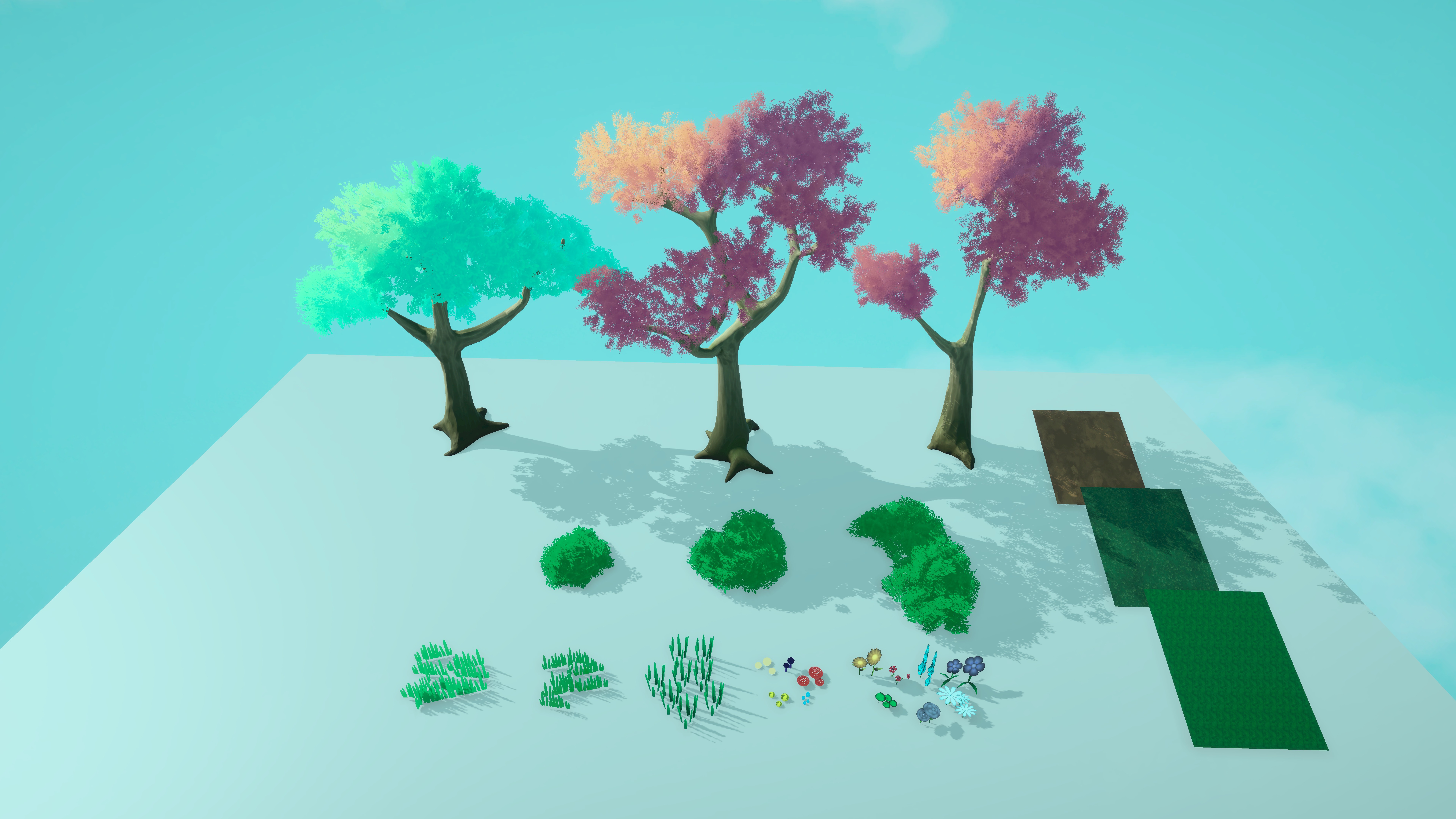 Stylized Nature PACK Low-poly 3D model_5