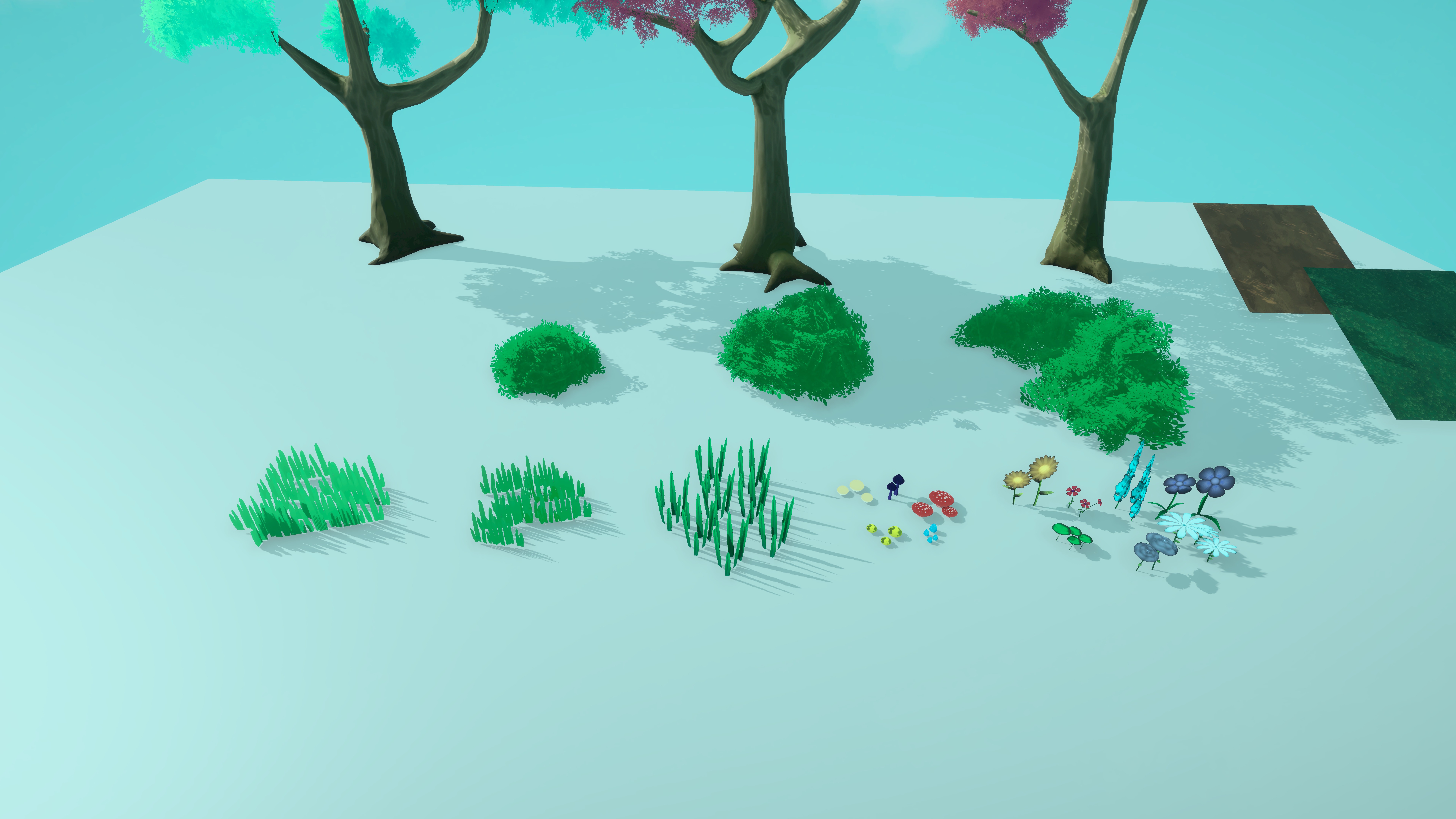 Stylized Nature PACK Low-poly 3D model_3