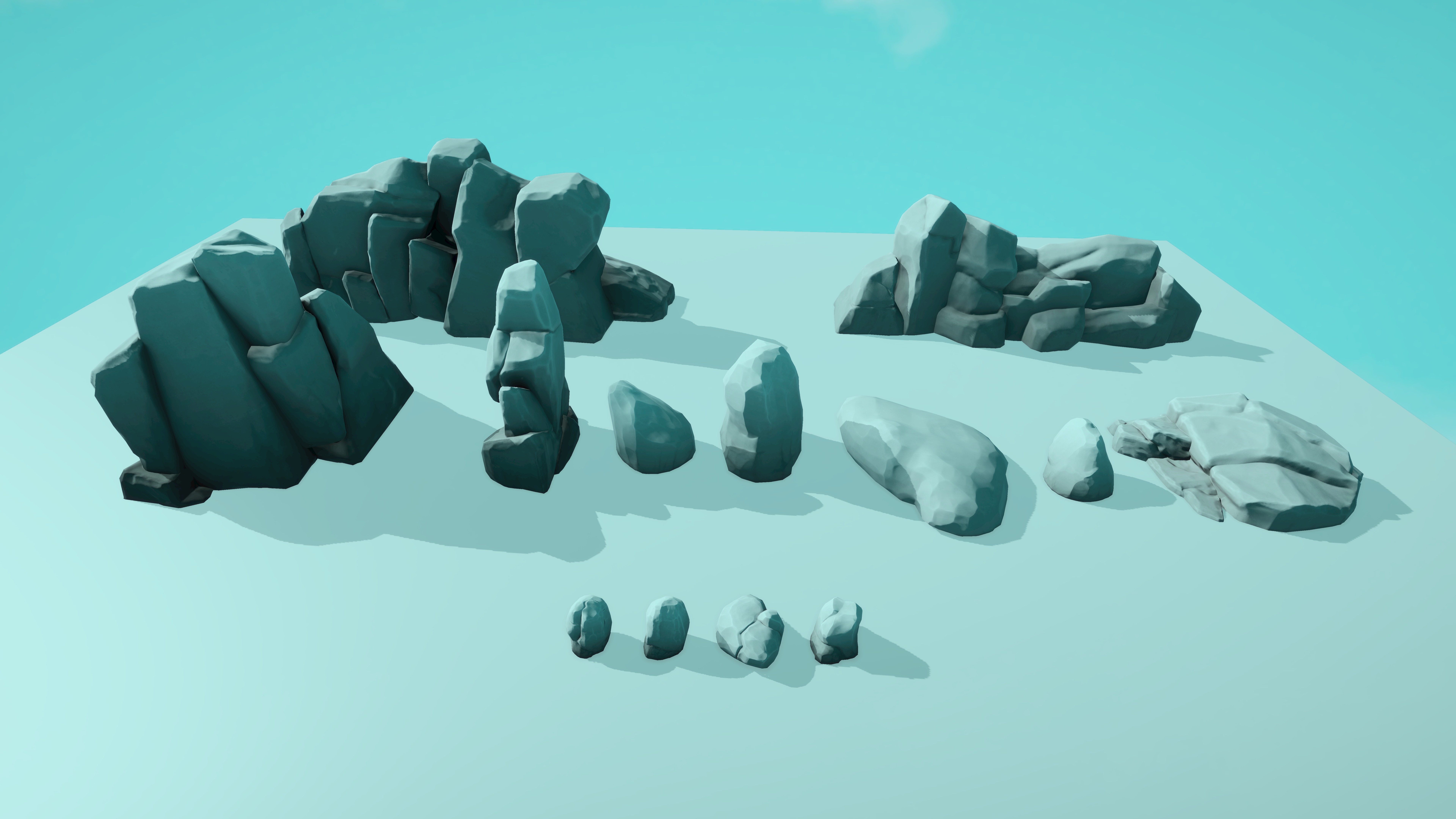 Stylized Nature PACK Low-poly 3D model_6