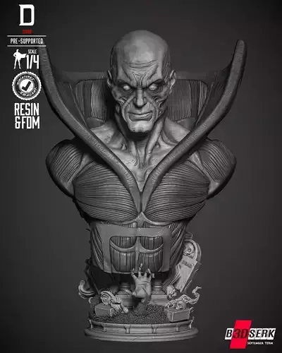 B3DSERK DEADMAN BUST PORTRAIT READY FOR PRINTING 3D print model