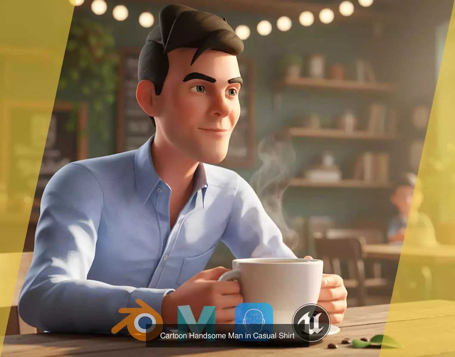 Casual character guy multi dress 2 suit cloth 3D Model Collection_3