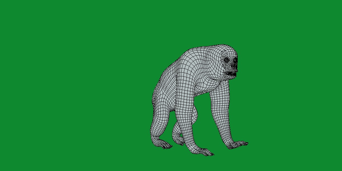 Gibbons Apes Low-poly 3D model_33