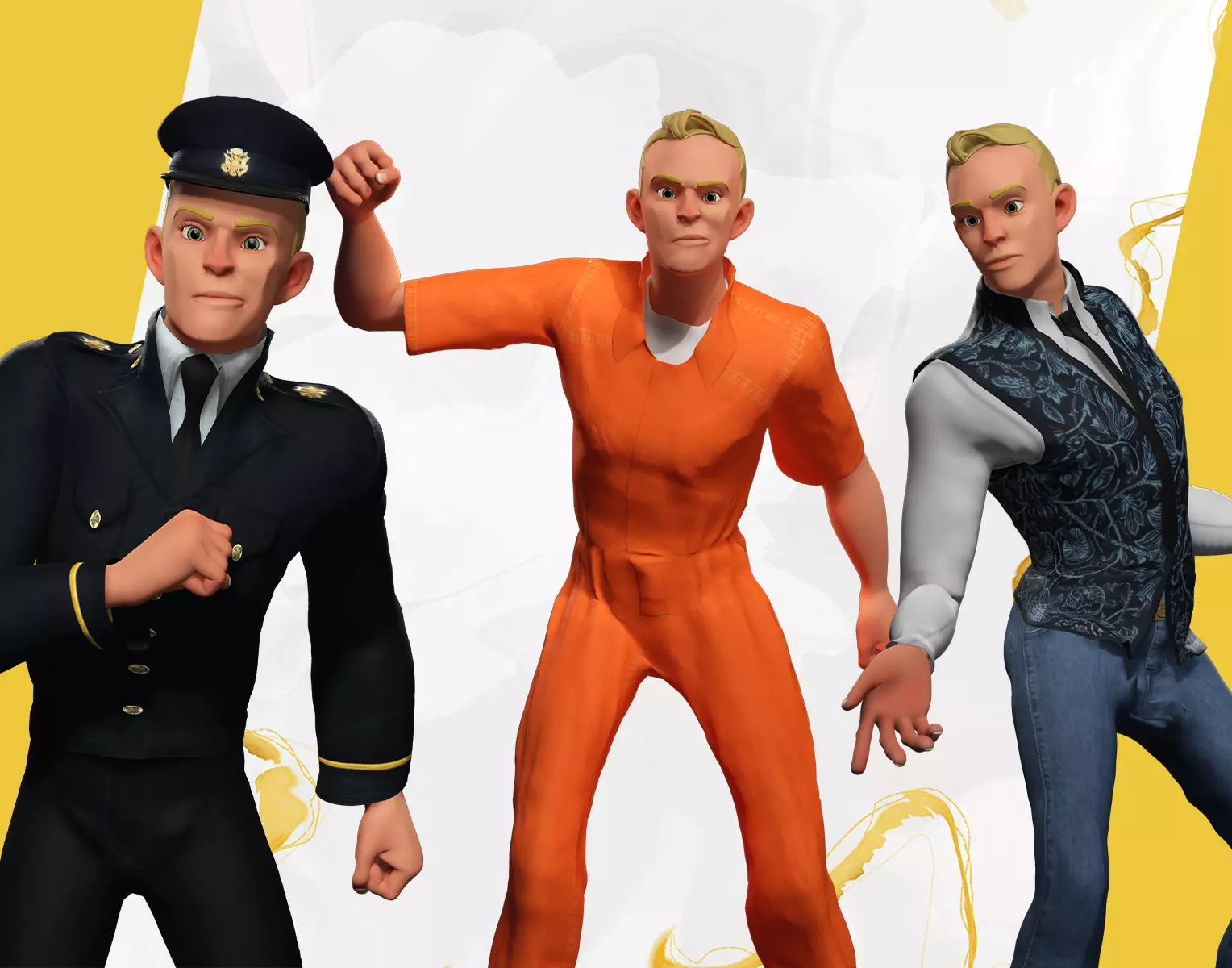 britsh male in multi dress 3D Model Collection_0