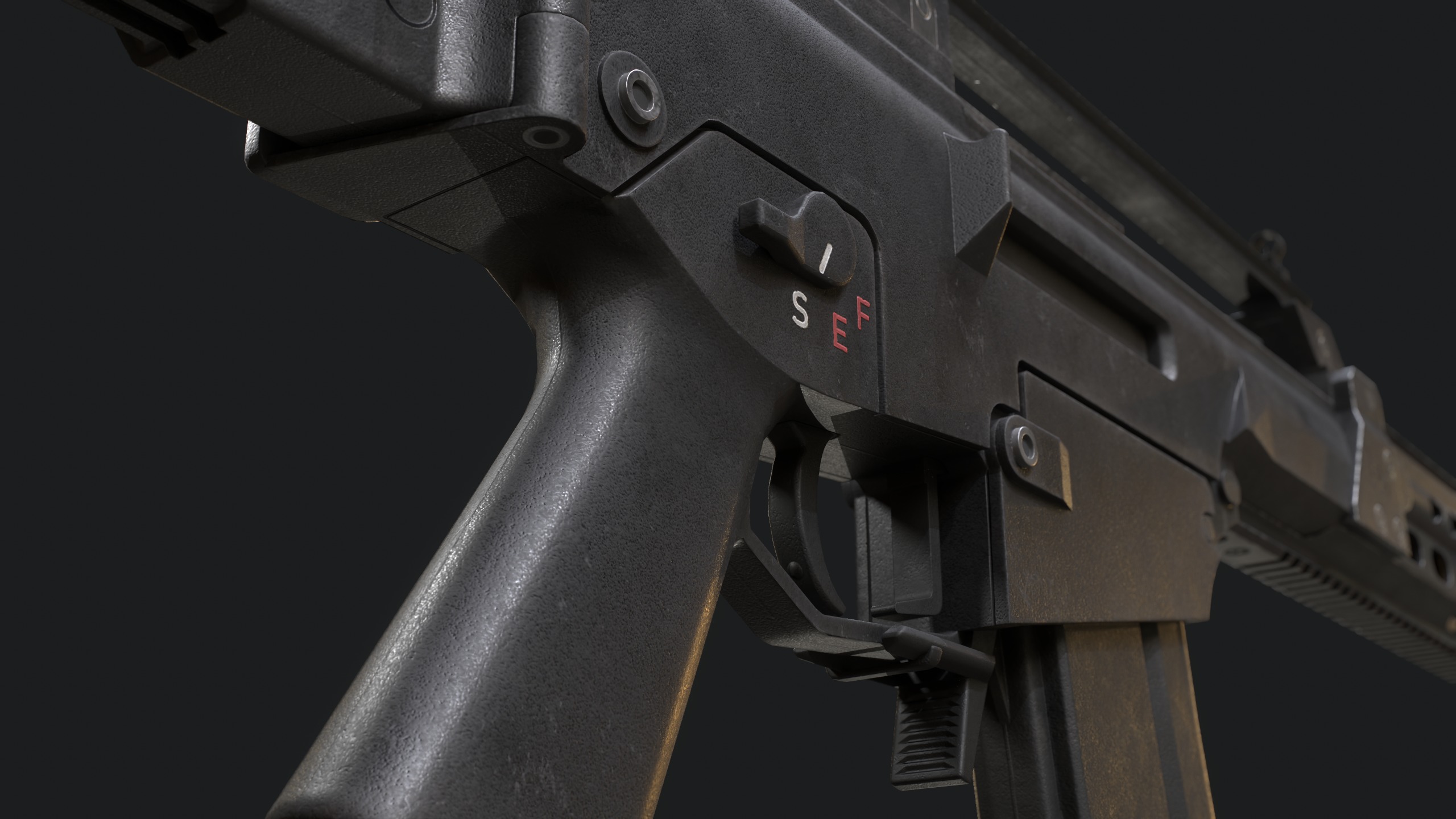 G36KA4 Assault Rifle - Game Ready  Low-poly 3D model_3