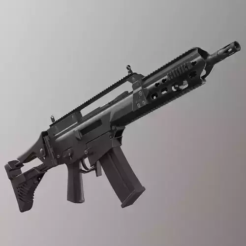 G36KA4 Assault Rifle - Game Ready  Low-poly 3D model