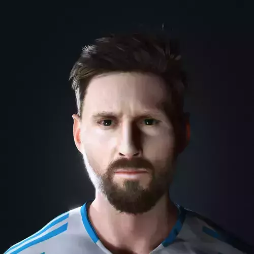 Lionel Messi Character  Low-poly 3D model
