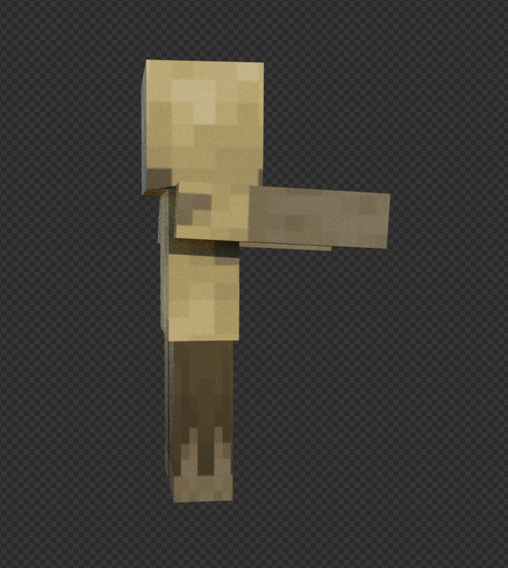 free Minecraft husk Free low-poly 3D model_1