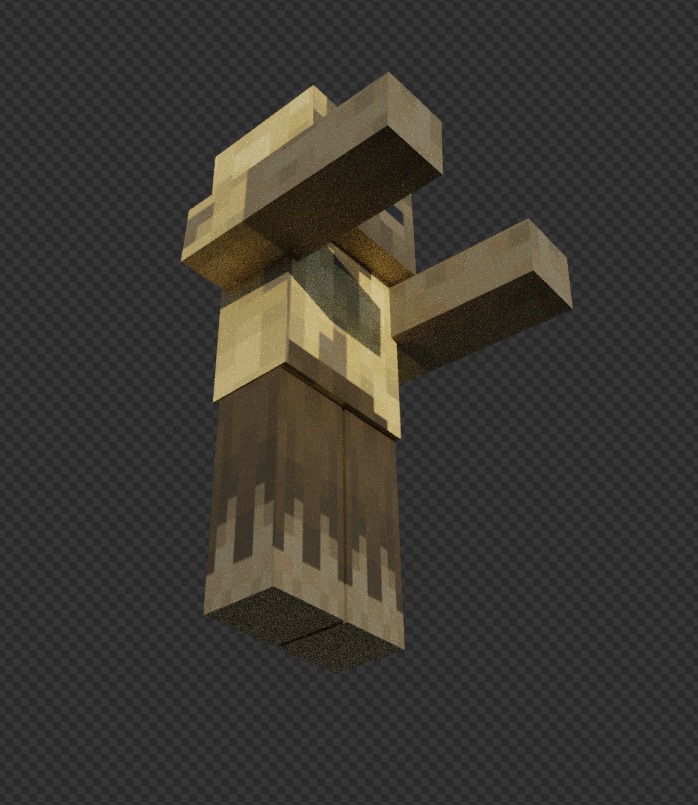 free Minecraft husk Free low-poly 3D model_16