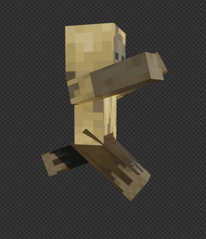 free Minecraft husk Free low-poly 3D model_10