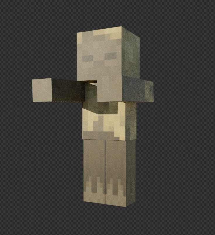 free Minecraft husk Free low-poly 3D model_4