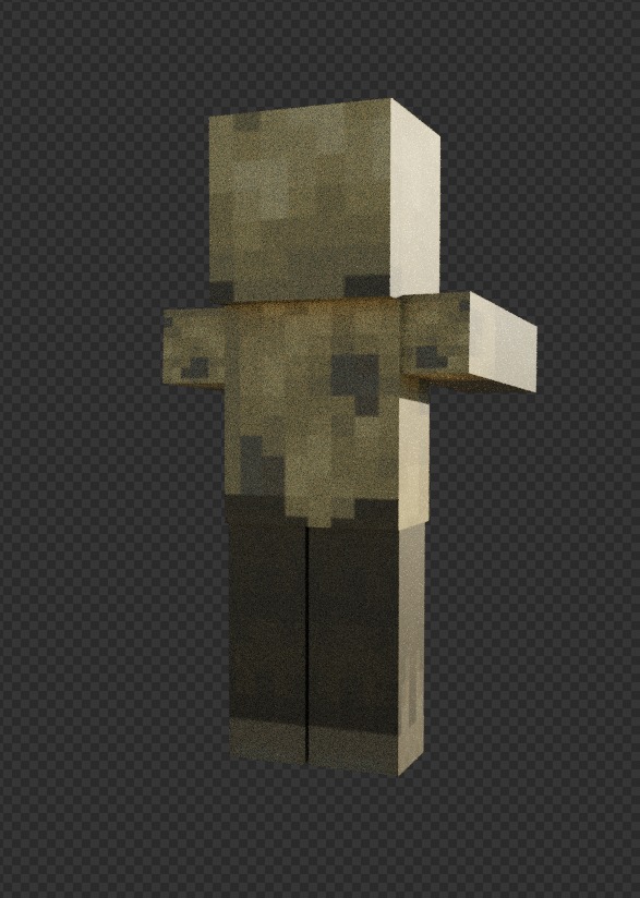 free Minecraft husk Free low-poly 3D model_2