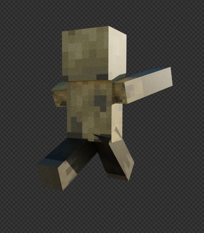 free Minecraft husk Free low-poly 3D model_9