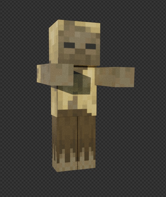 free Minecraft husk Free low-poly 3D model_17