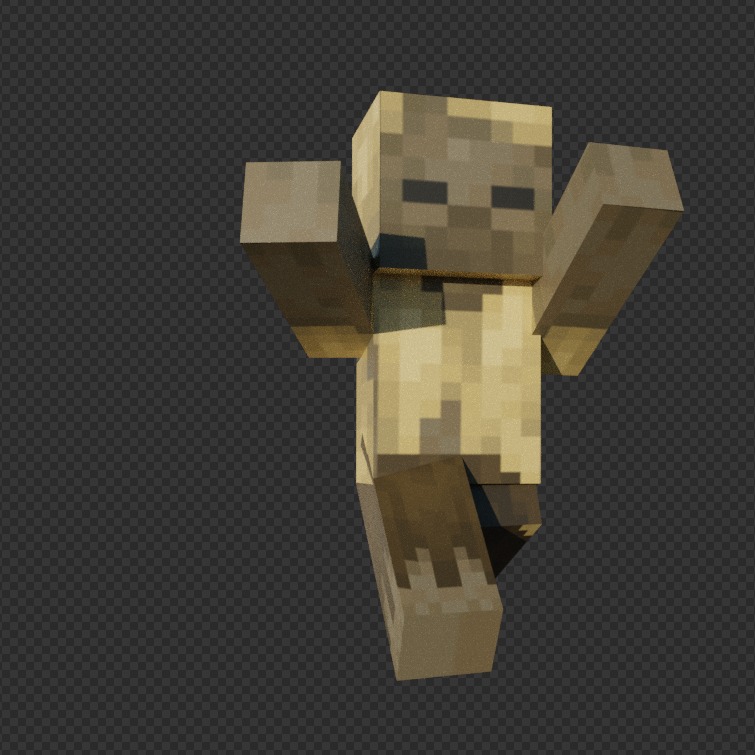free Minecraft husk Free low-poly 3D model_6