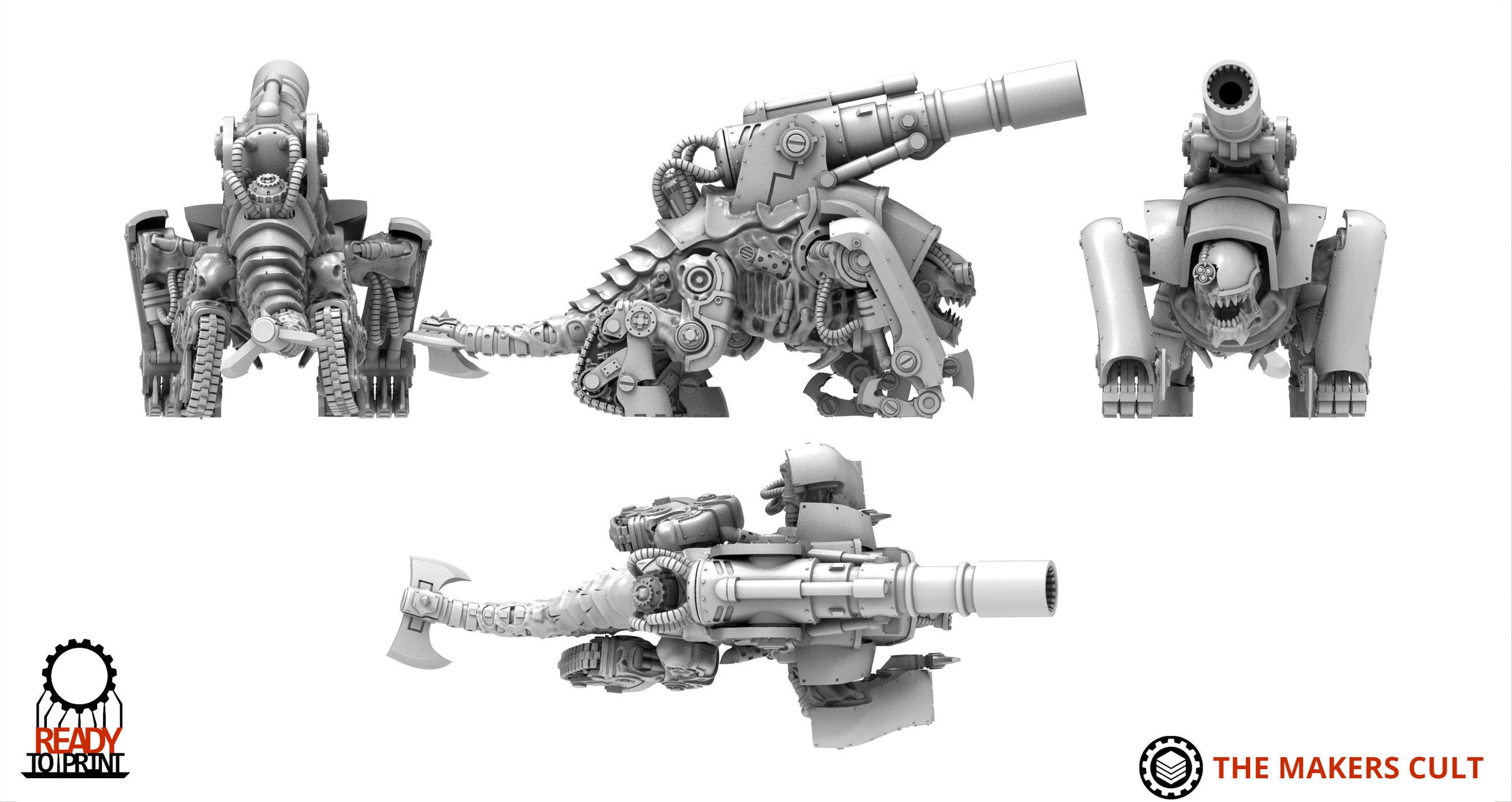 Iron Hive Ironblood - Xormentor Artillery Drudger 3D print model_8