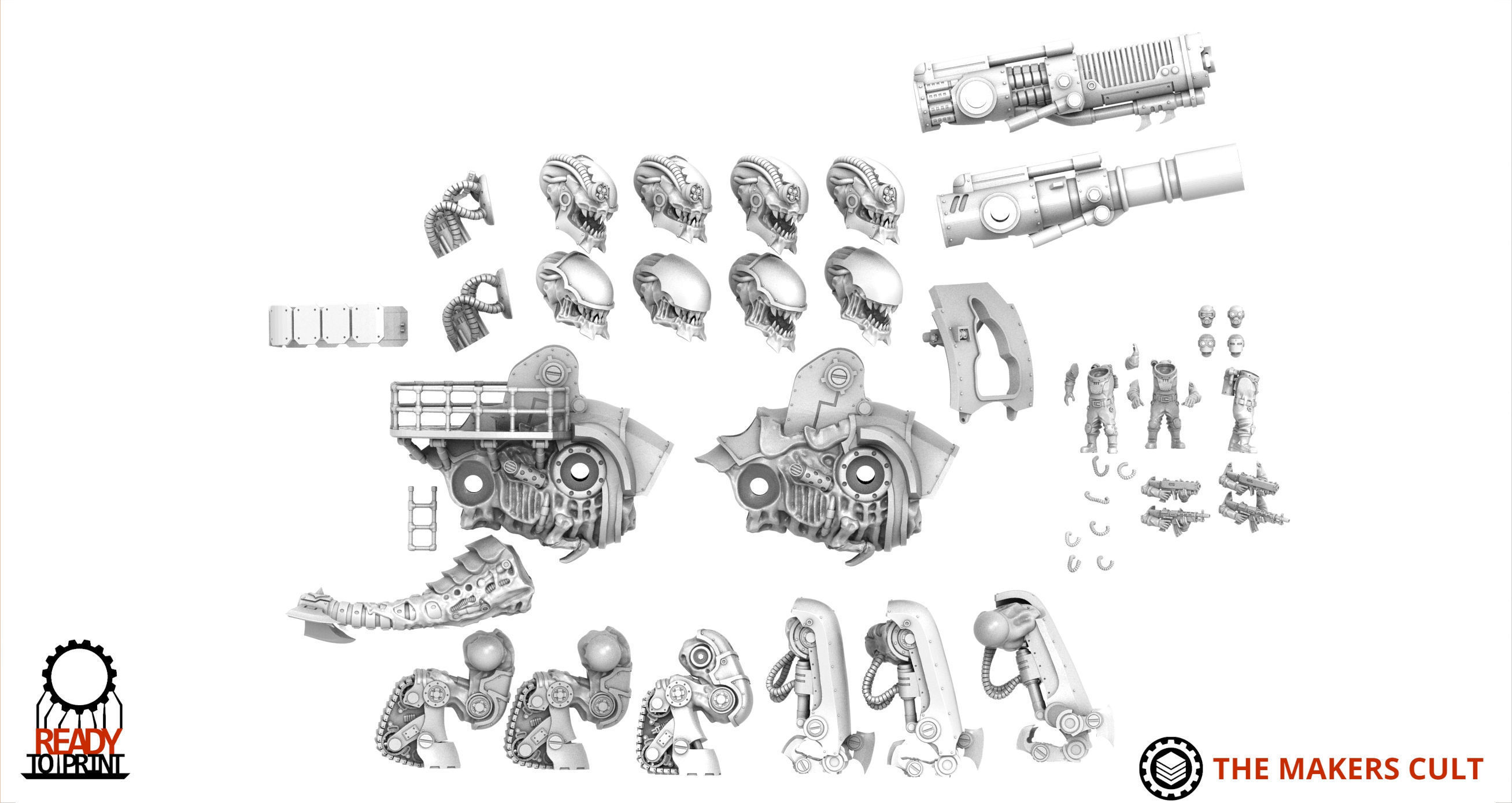 Iron Hive Ironblood - Xormentor Artillery Drudger 3D print model_11