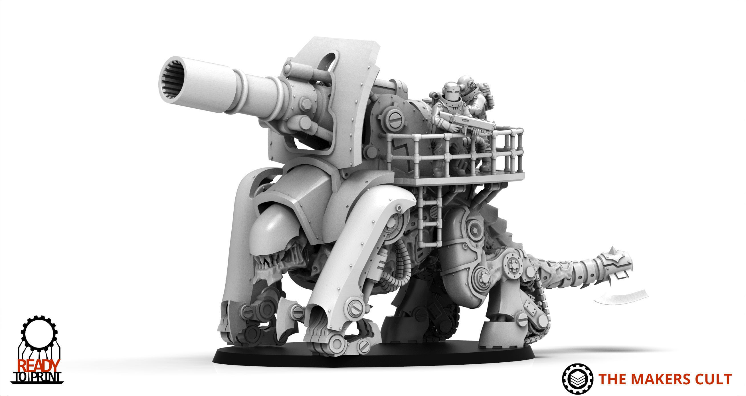 Iron Hive Ironblood - Xormentor Artillery Drudger 3D print model_3