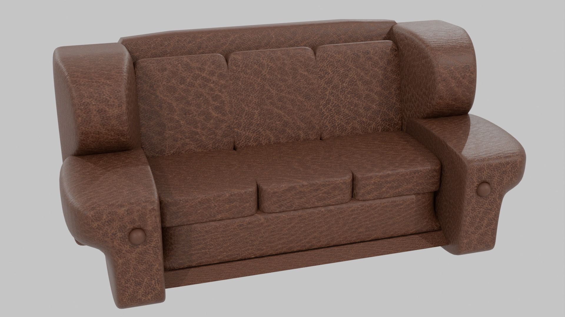 Low Poly Sofa Low-poly 3D model_4