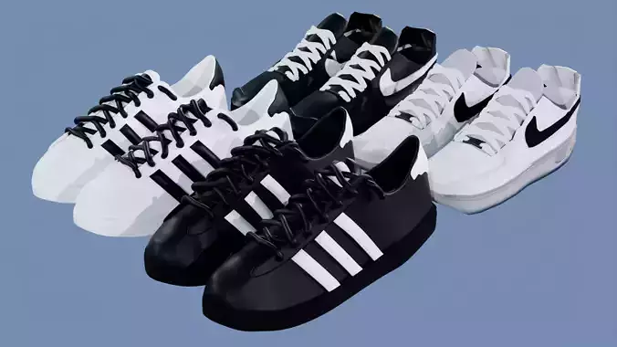 Nike AF1 and Adidas Superstars