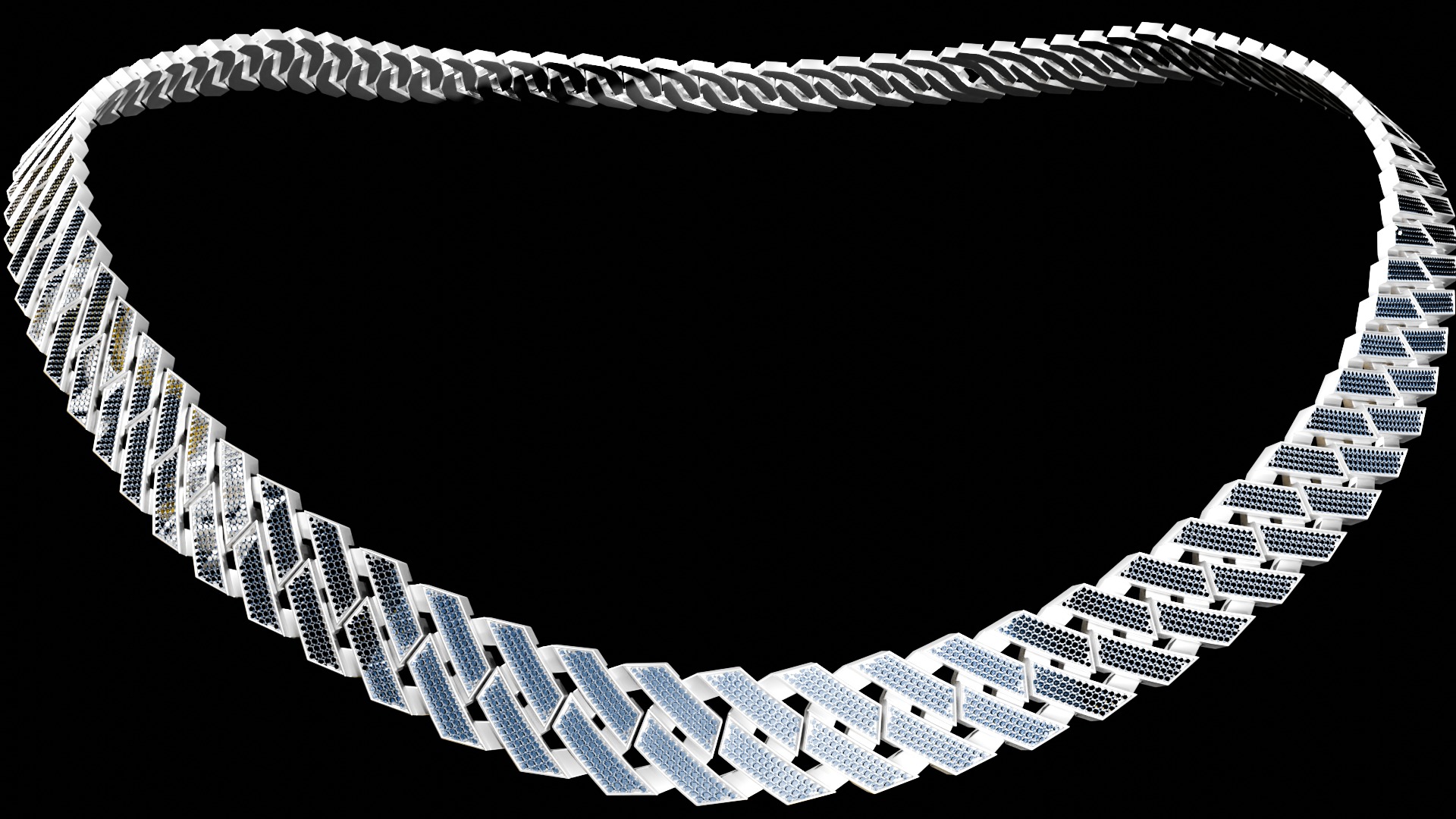 Jewelry Pack Cuban Chains Bracelets Rings Low-poly 3D model_1