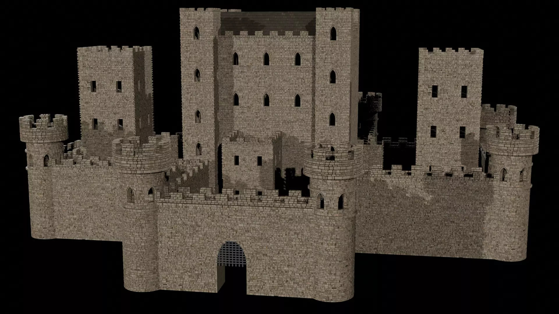 Medieval Castle 3D model