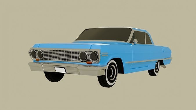 Muscle Car Based on Chevy Impala 3D model