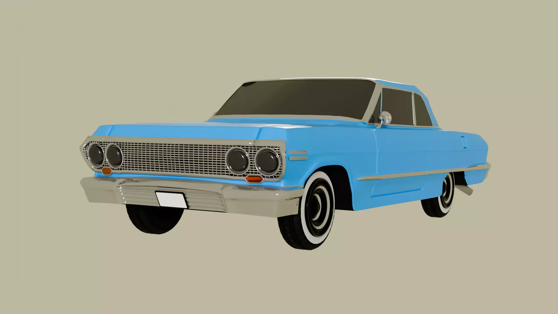 Muscle Car Based on Chevy Impala 3D model