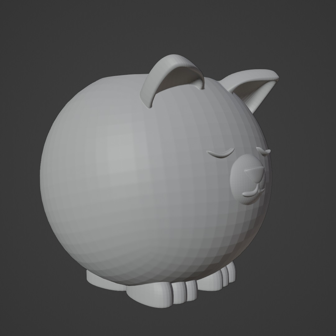 Decoration Flowerpot Cute cat 3D print model_9