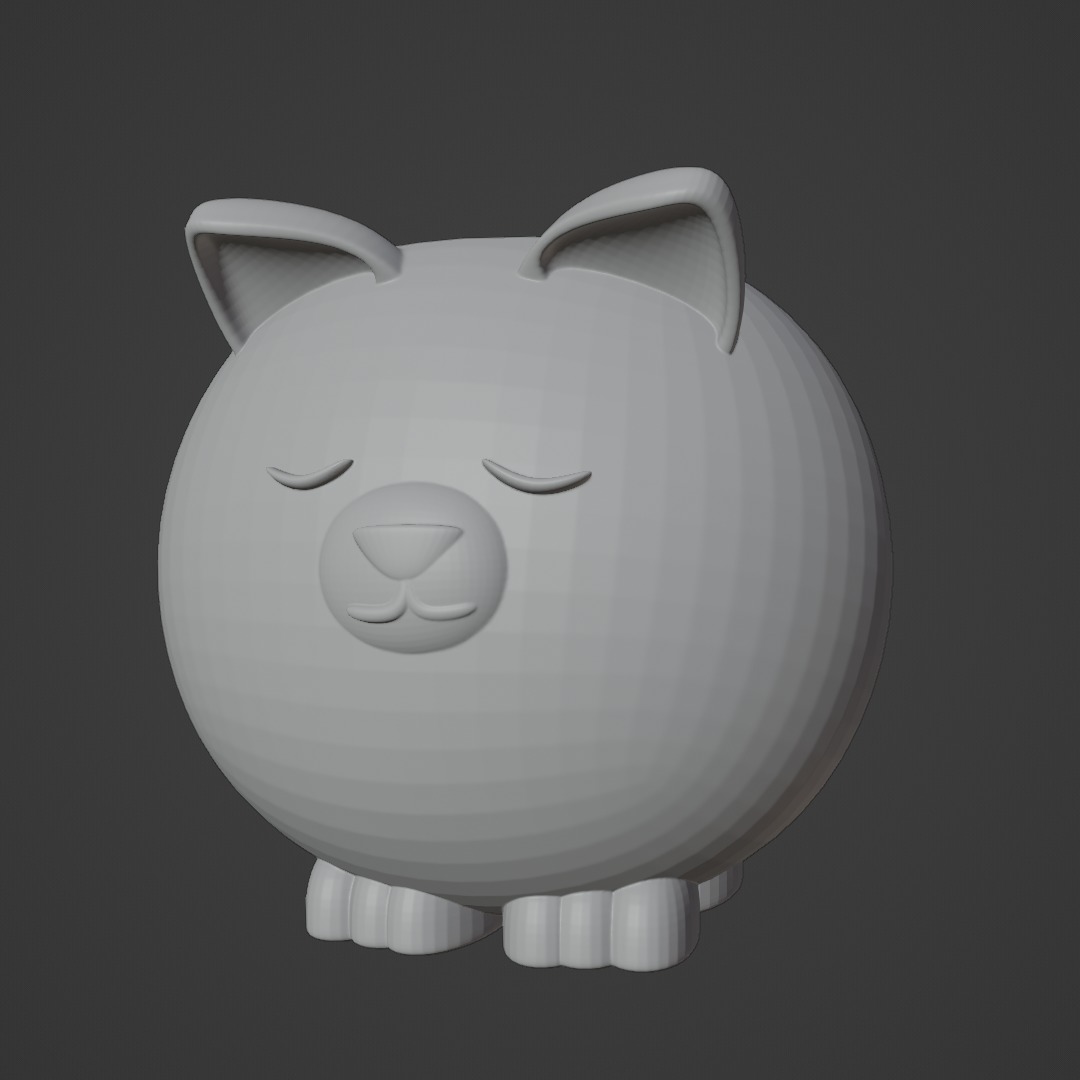 Decoration Flowerpot Cute cat 3D print model_8