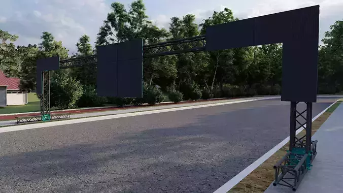 puente con pantalla led 