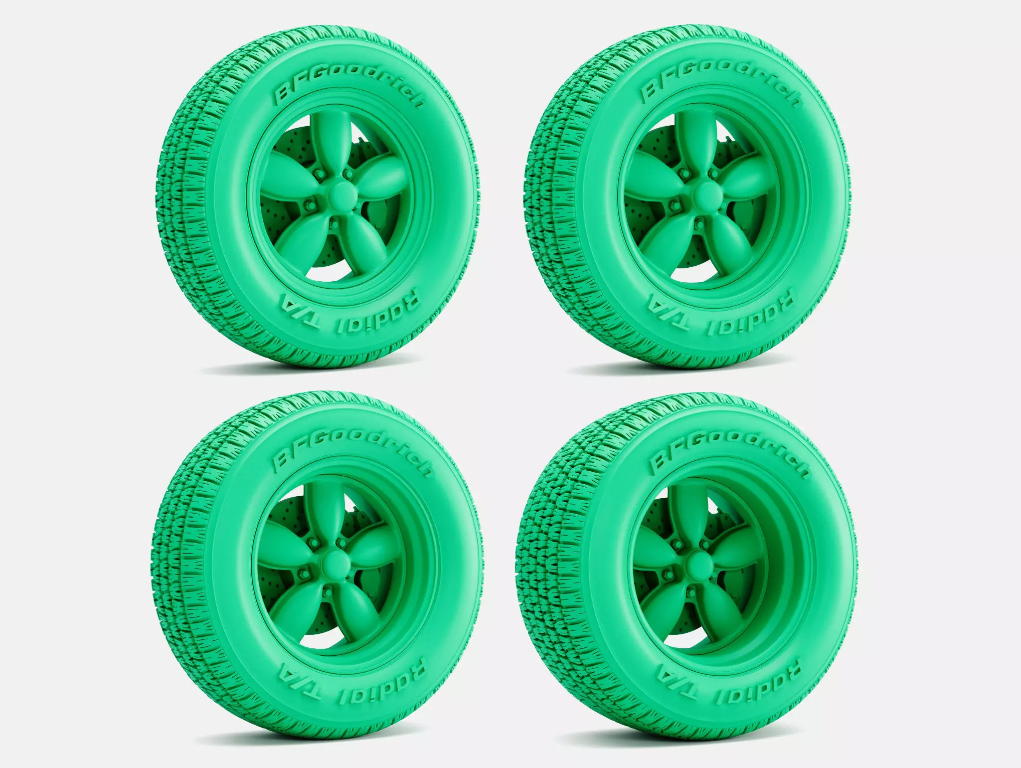 15x6 15x7 15x8 15x10 Daisy Wheels BFGoodrich Radial TA Tires 3D print model_0