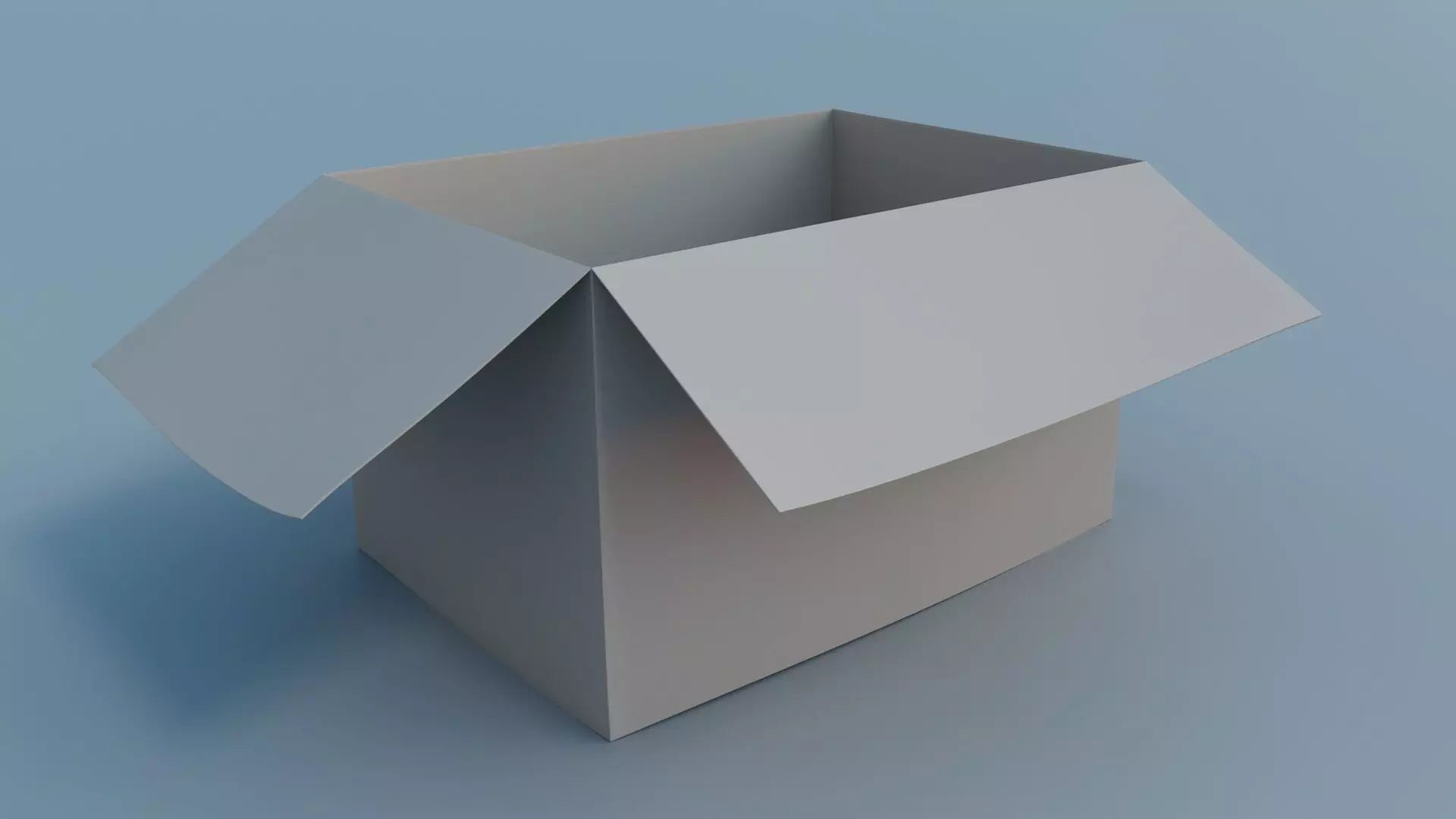 Open Cardboard Box Free 3D model_0