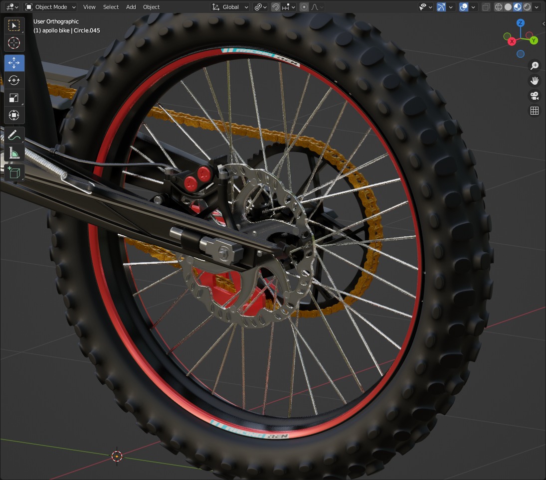 Apollo RFN Electric Bike Low-poly 3D model_25