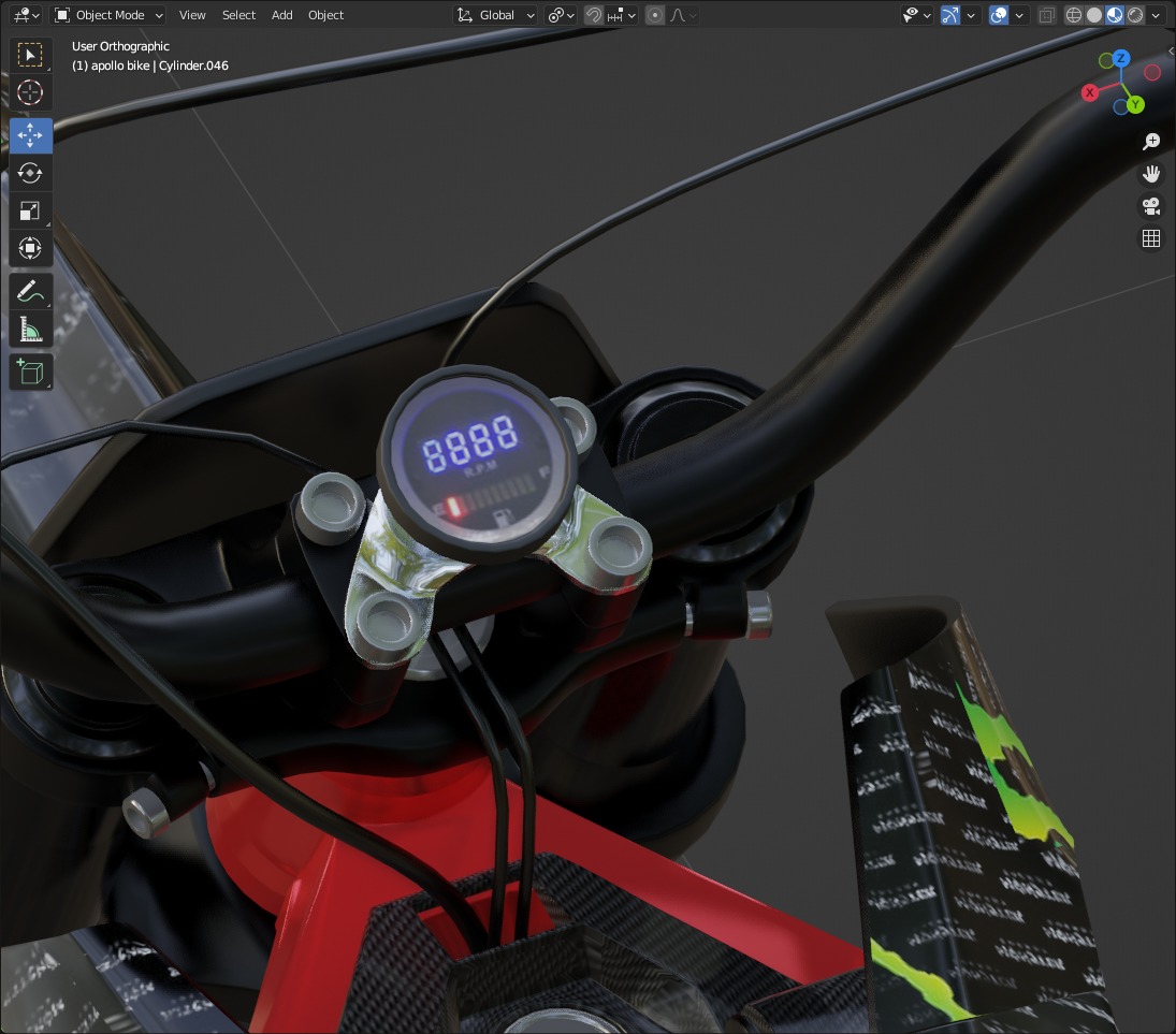 Apollo RFN Electric Bike Low-poly 3D model_27