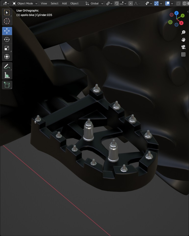 Apollo RFN Electric Bike Low-poly 3D model_24