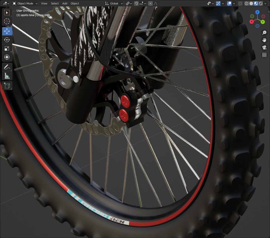 Apollo RFN Electric Bike Low-poly 3D model_26
