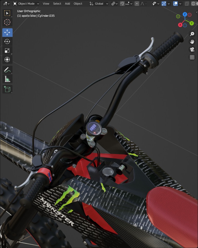 Apollo RFN Electric Bike Low-poly 3D model_23